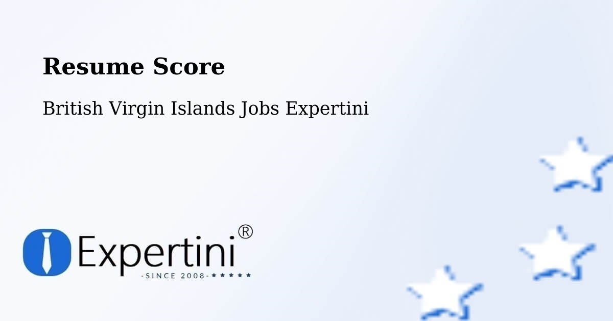 Resume Score & Job Description Match Tool – Doty - British Virgin Islands Jobs Expertini